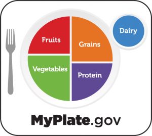 Graphic of USDA My Plate Nutrition education